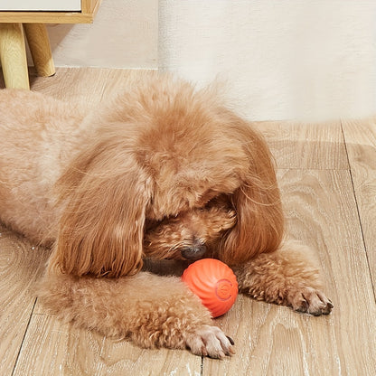 Automatic Rolling Ball Dog Toy - Interactive, USB Rechargeable, Durable Plastic | Blue & White, 1pc, for Small Dogs, Promotes Exercise