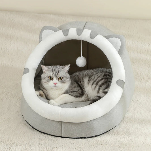Cat Cave Bed – Soft, Warm Hideout for Cats & Kittens