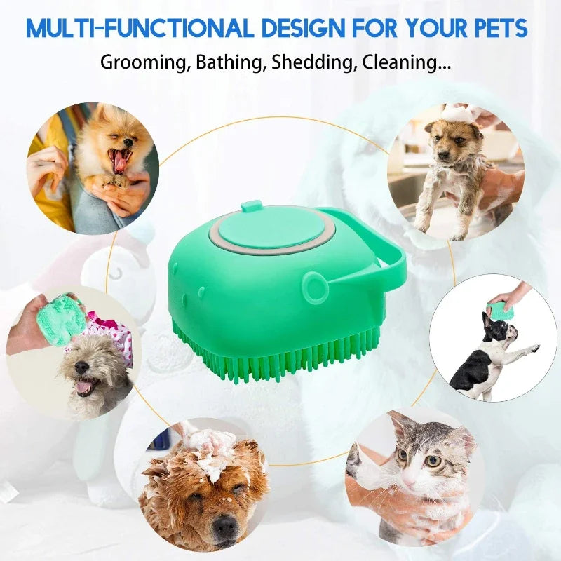 Petique Joy, petiquejoy.com, Pet Dog Shampoo Brush
