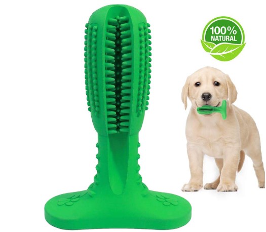 Natural Rubber Bite Resistant Dog Toothbrush Toy